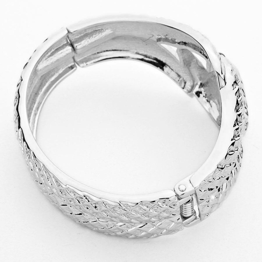 Snake Catcher Metal Hinged Cuff Bracelet - Picture 2 of 2